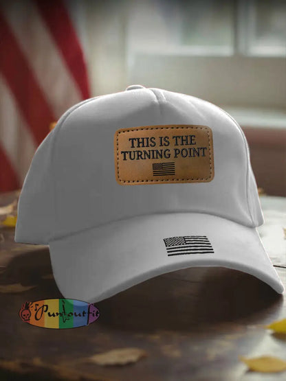 Unisex Turning Point USA Flag Print Hat Light Gray / ONE