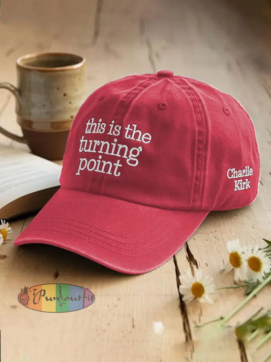 Unisex Turning Point USA Flag Print Hat Red / ONE