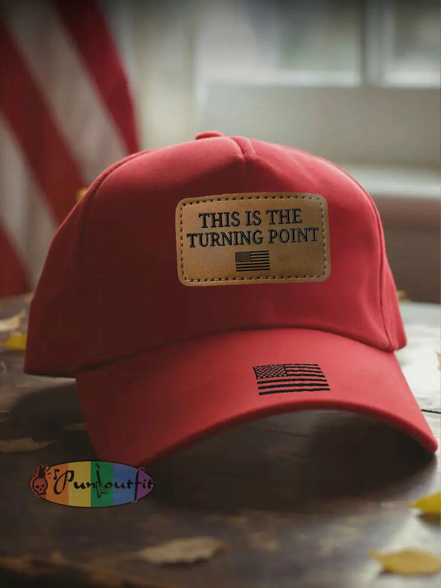 Unisex Turning Point USA Flag Print Hat Red / ONE