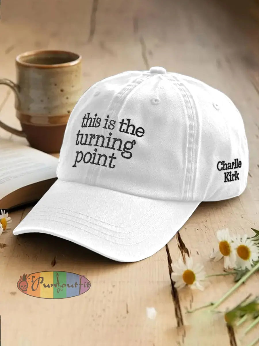 Unisex Turning Point USA Flag Print Hat White / ONE