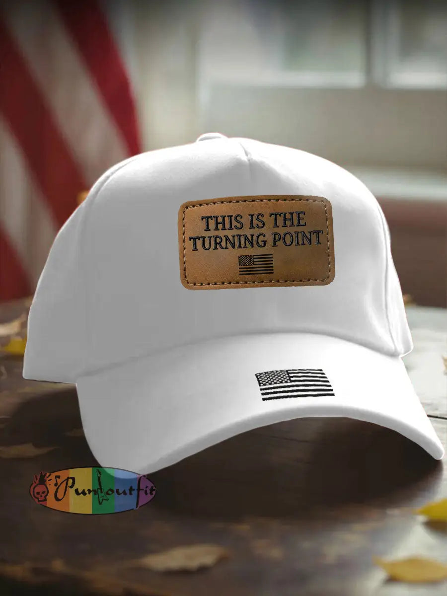 Unisex Turning Point USA Flag Print Hat White / ONE