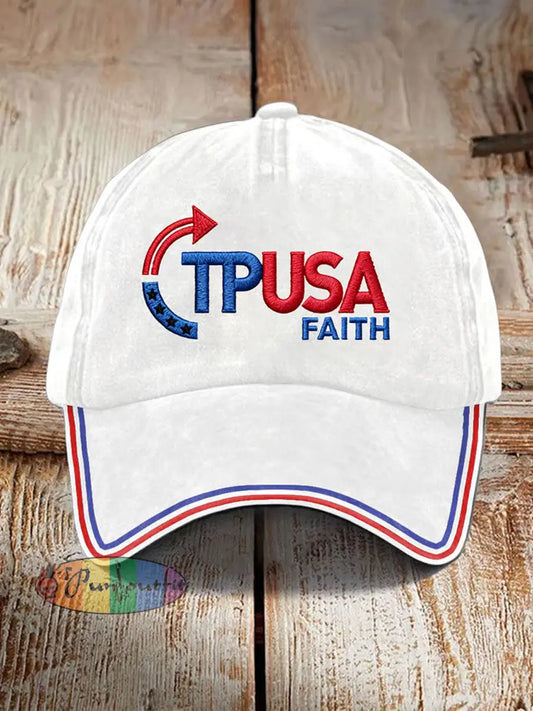 Unisex Turning Point USA Trump Charlie Kirk Commemorative Print Slouch Hat A / ONE