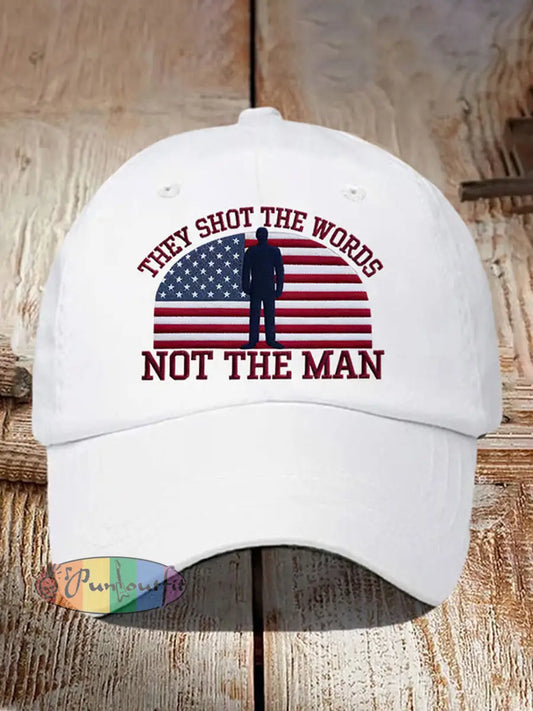 Unisex Turning Point USA Trump Charlie Kirk Commemorative Print Slouch Hat A / ONE