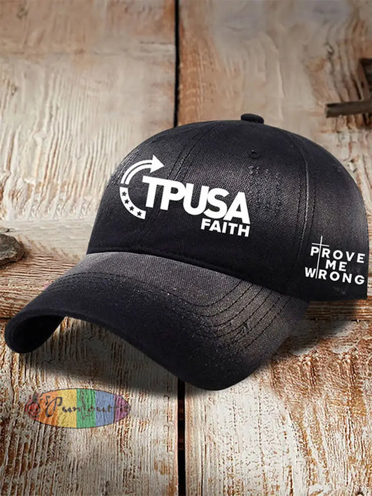 Unisex Turning Point USA Trump Charlie Kirk Commemorative Print Slouch Hat A / ONE