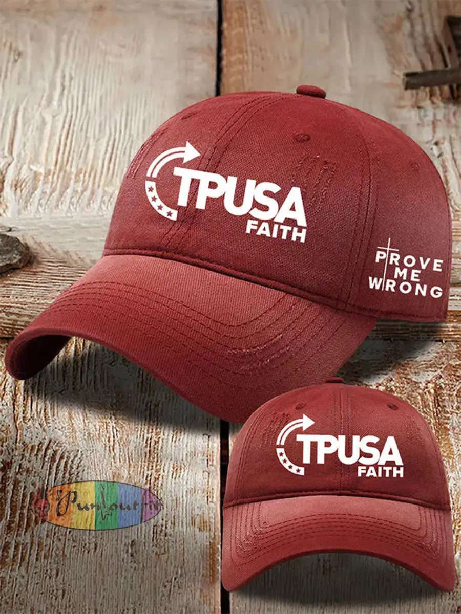 Unisex Turning Point USA Trump Charlie Kirk Commemorative Print Slouch Hat B / ONE