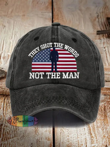 Unisex Turning Point USA Trump Charlie Kirk Commemorative Print Slouch Hat B / ONE