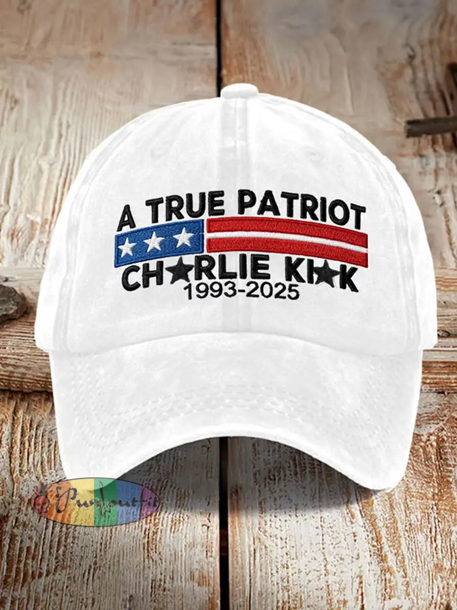 Unisex Turning Point USA Trump Charlie Kirk Commemorative Print Slouch Hat B / ONE