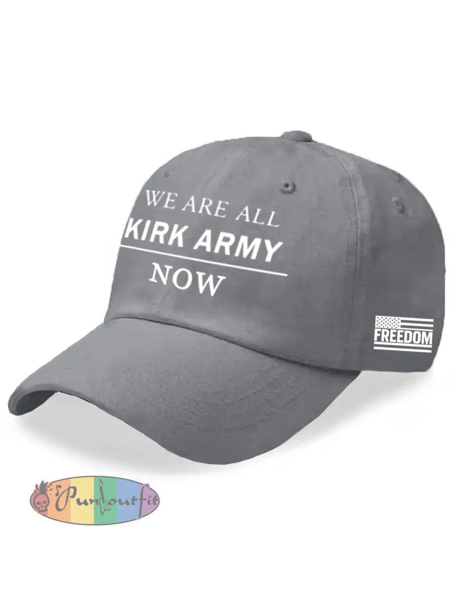 Unisex We Are All Charlie Kirk Army Now! R.I.P Charlie Kirk Hat Gray / ONE