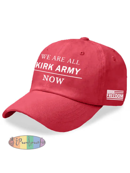Unisex We Are All Charlie Kirk Army Now! R.I.P Charlie Kirk Hat Red / ONE