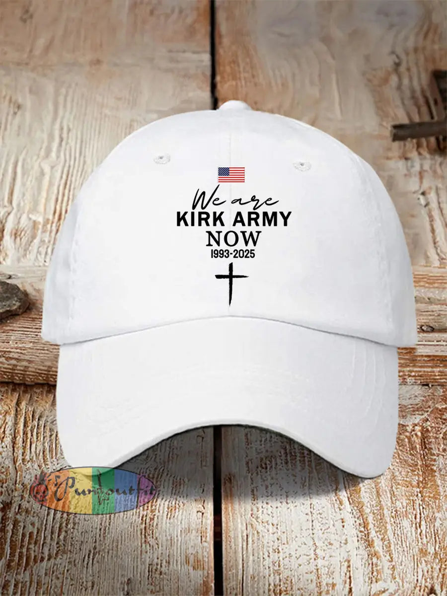 Unisex We Are All Kirk Army Now! R.I.P Charlie Kirk Hat White / ONE