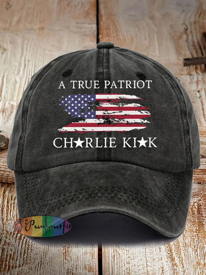 UnisexTurning Point Flag Print Hat Black / ONE