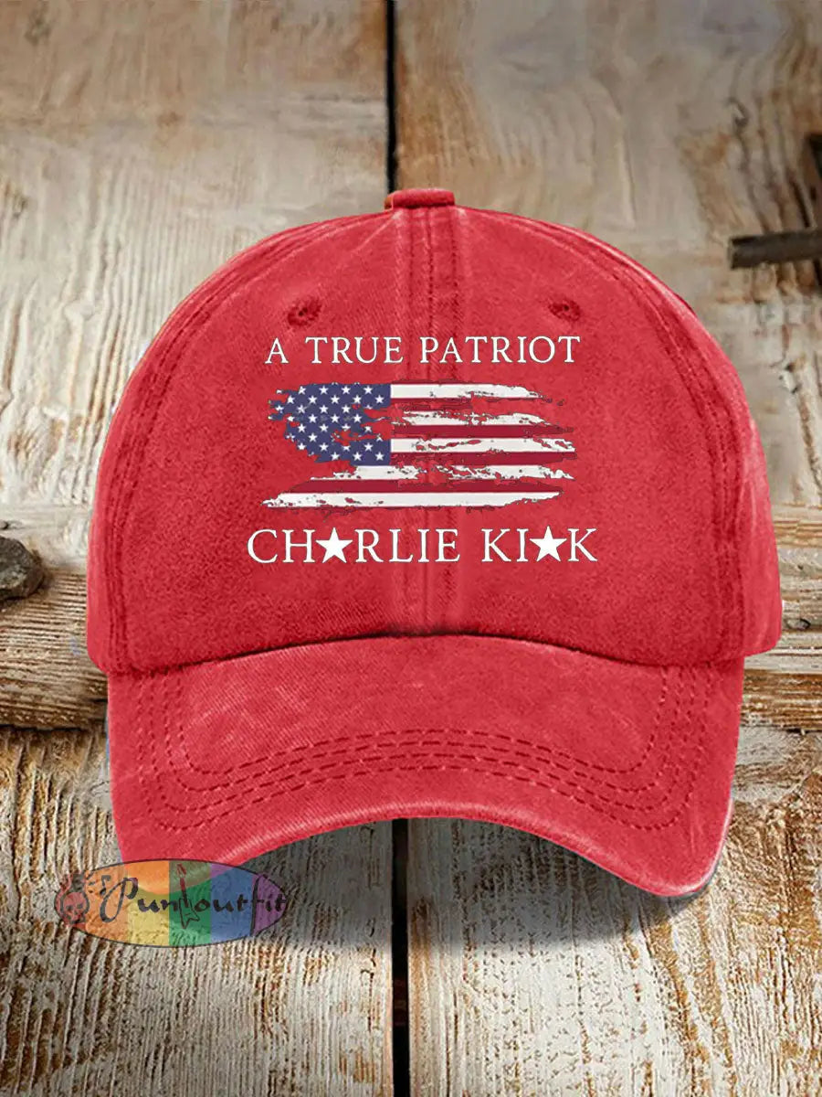 UnisexTurning Point Flag Print Hat Red / ONE