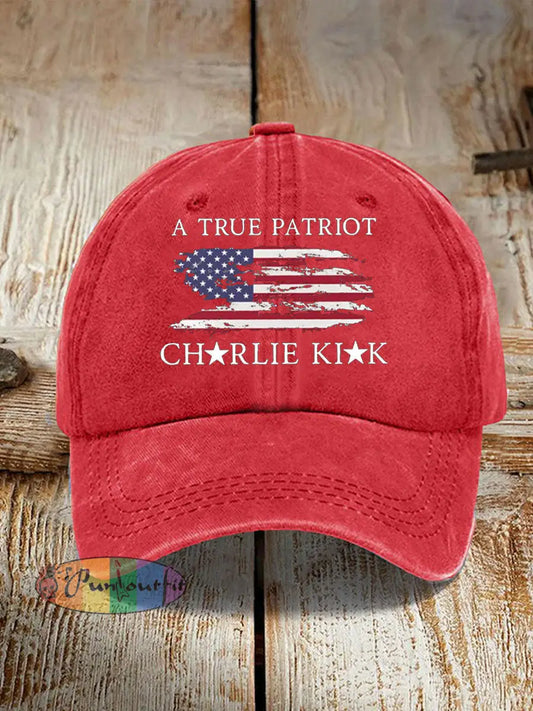 UnisexTurning Point Flag Print Hat Red / ONE