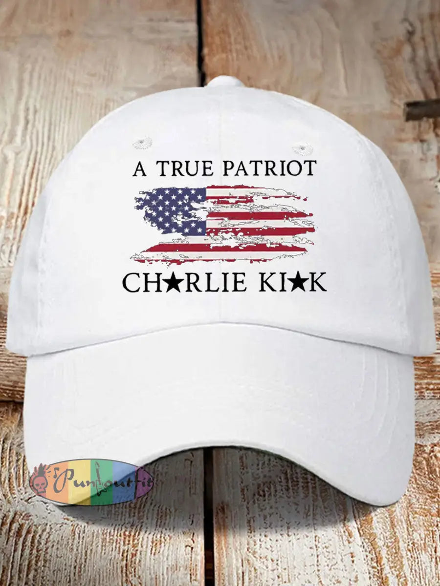 UnisexTurning Point Flag Print Hat White / ONE