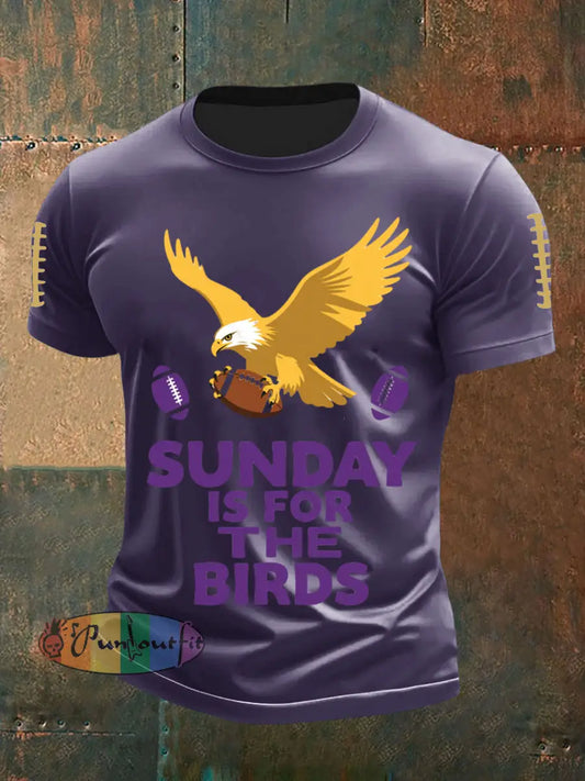 Vintage Baltimore Ravens Football Print Casual Cotton Short Sleeve T Shirt Purple / S