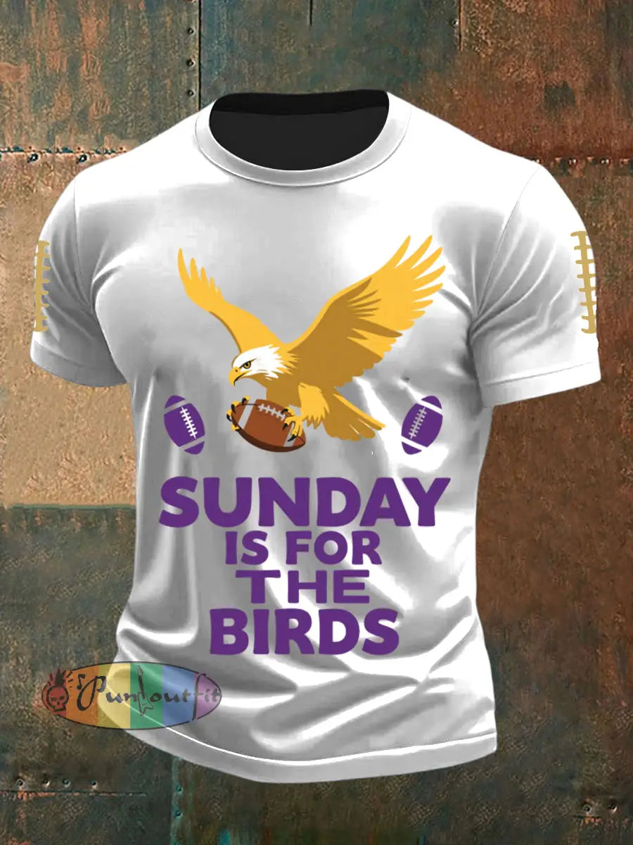 Vintage Baltimore Ravens Football Print Casual Cotton Short Sleeve T Shirt White / S