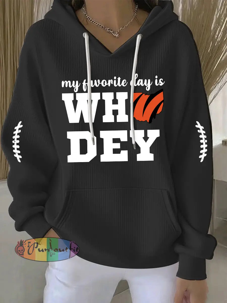 Women’s American Football Hoodie Black / S