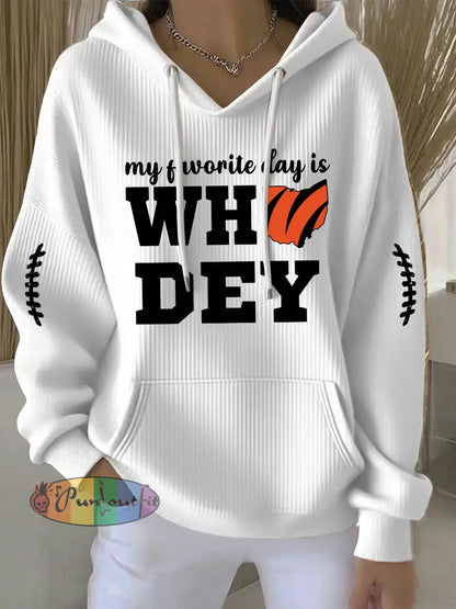 Women’s American Football Hoodie White / S