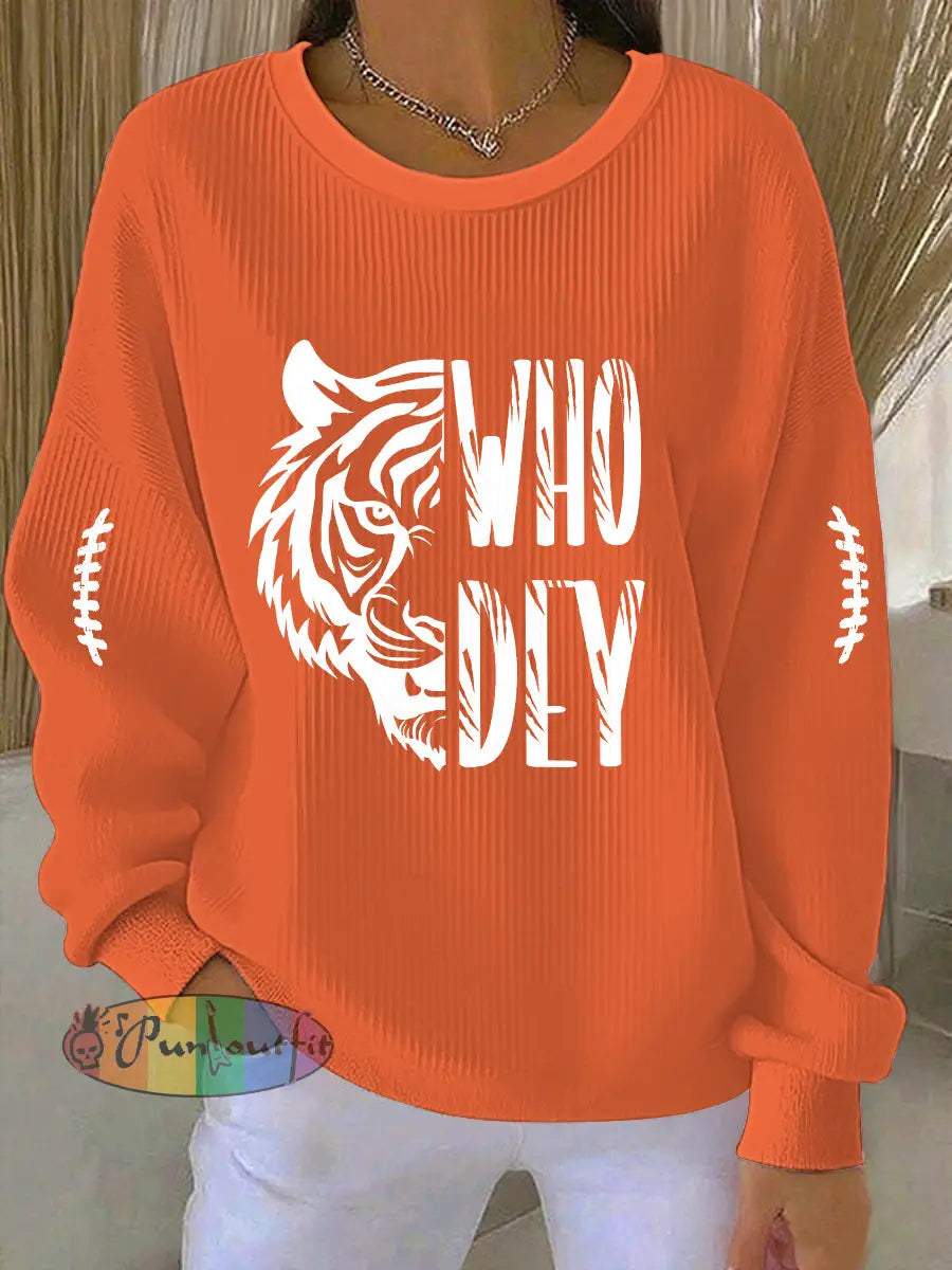 Women’s American football sweatshirt Orange / S