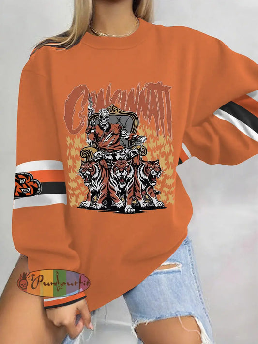 Women’s American Football Sweatshirt Orange / S