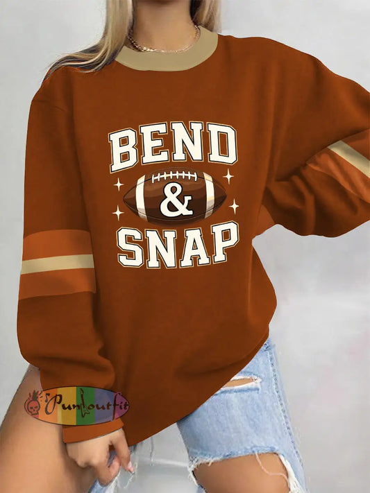 Women’s American Football Sweatshirt Red-Brown / S