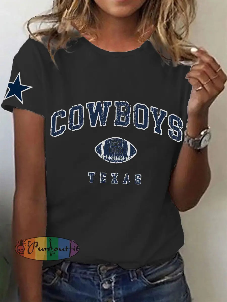 Women’s American Football T Shirt Black / S