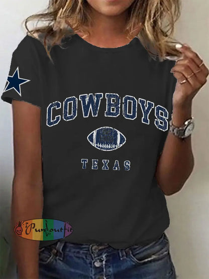 Women’s American Football T Shirt Black / S