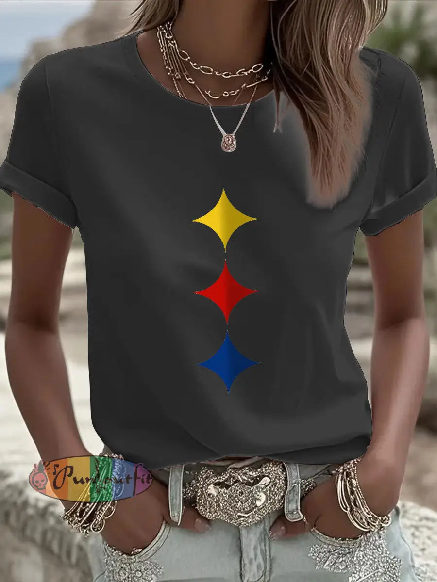 Women’s American Football T Shirt Black / S