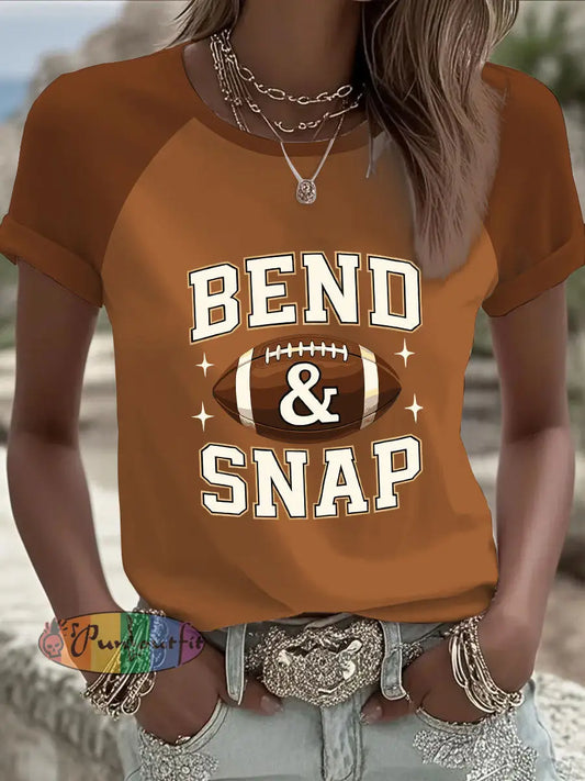 Women’s American Football T-shirt Brown / S