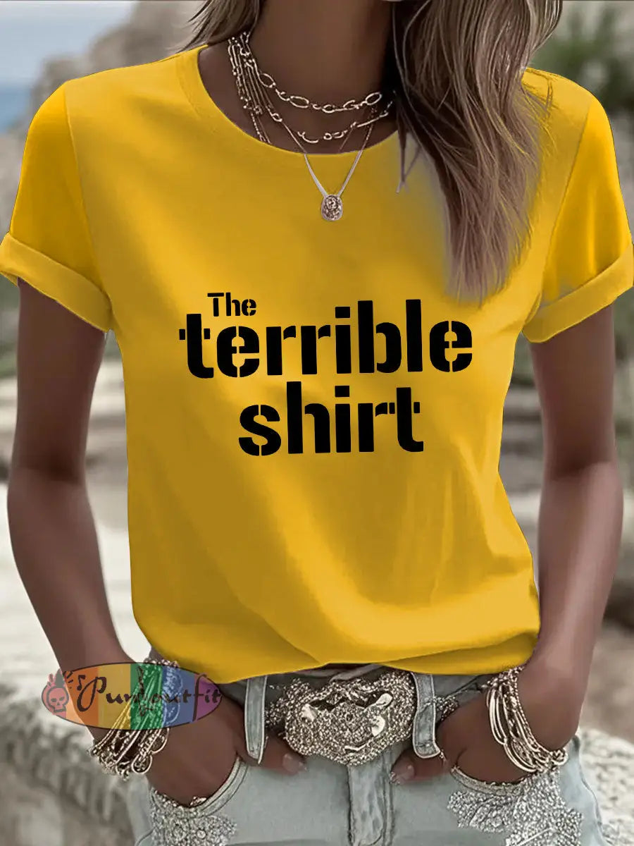 Women’s American Football T Shirt Gold / S