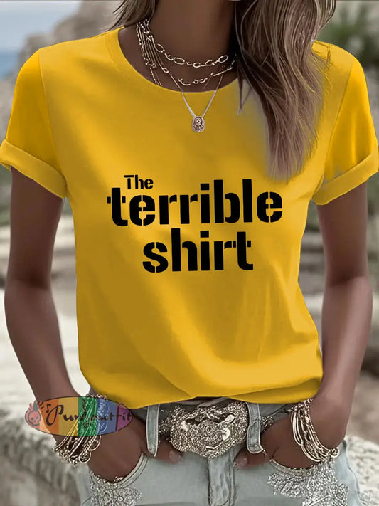 Women’s American Football T Shirt Gold / S
