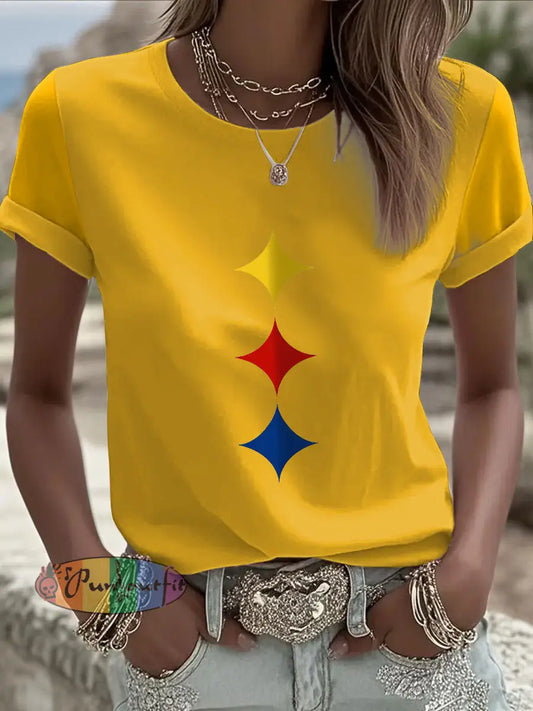 Women’s American Football T Shirt Gold / S