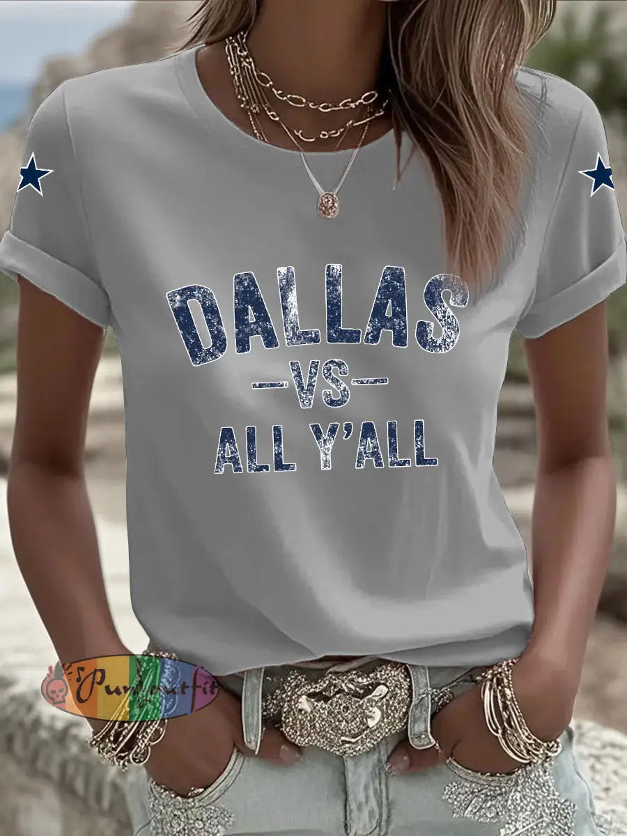 Women’s American Football T Shirt Light Gray / S