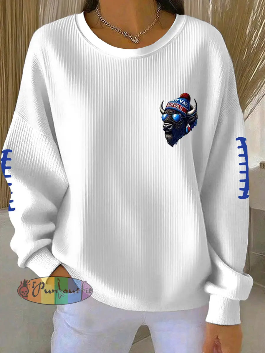 Women’s Be Good Do Good God Bless Go Buffalo Football Fans Lovers Gameday Casual Sweatshirt