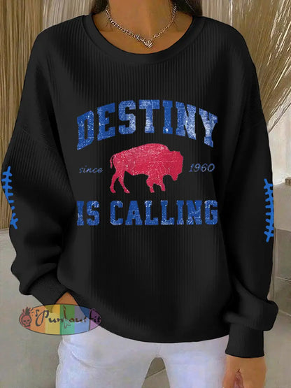Women’s Be Good Do Good God Bless Go Buffalo Football Fans Lovers Gameday Casual Sweatshirt Black / S