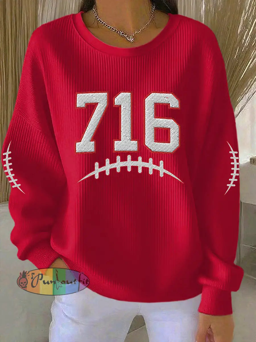 Women’s Be Good Do Good God Bless Go Buffalo Football Fans Lovers Gameday Casual Sweatshirt Red / S