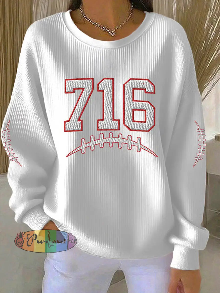 Women’s Be Good Do Good God Bless Go Buffalo Football Fans Lovers Gameday Casual Sweatshirt White / S