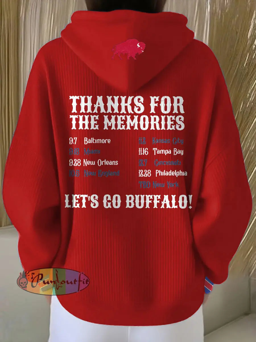 Women’s Buffalo Football Lover Printed Hoodie