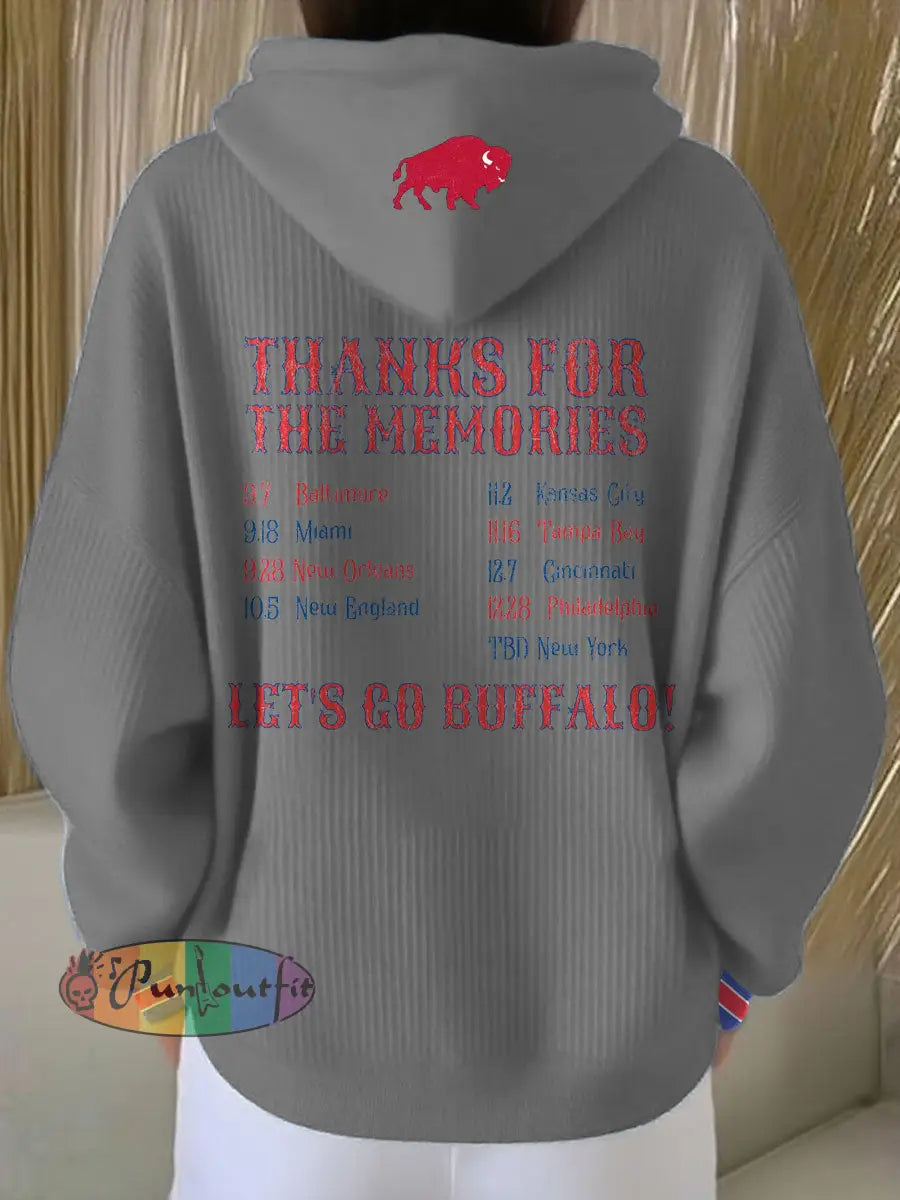 Women’s Buffalo Football Lover Printed Hoodie