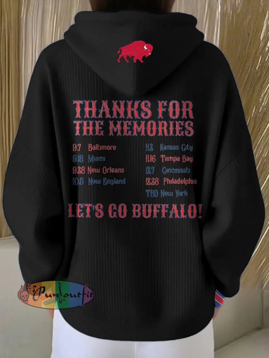 Women’s Buffalo Football Lover Printed Hoodie