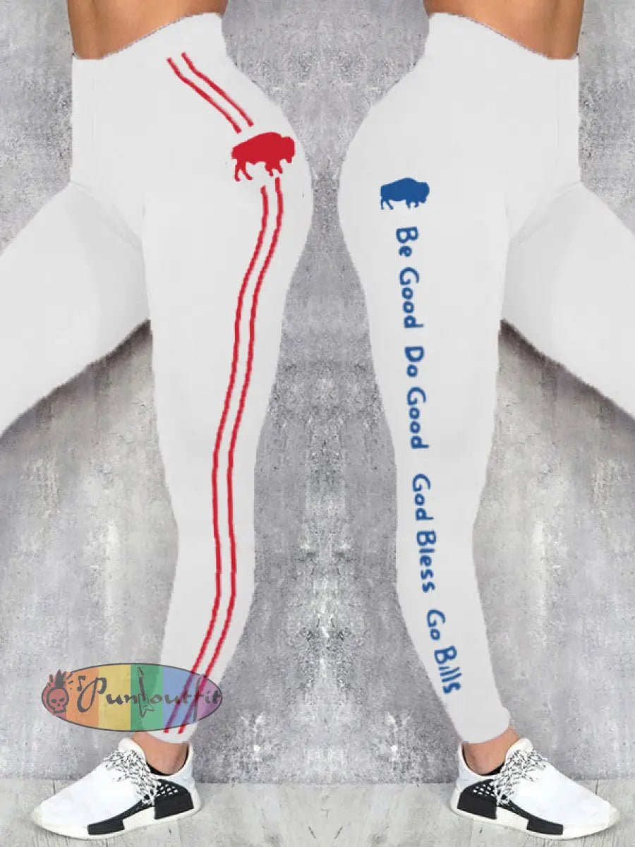 Women’s Buffalo Football Lover Printed Leggings White / S