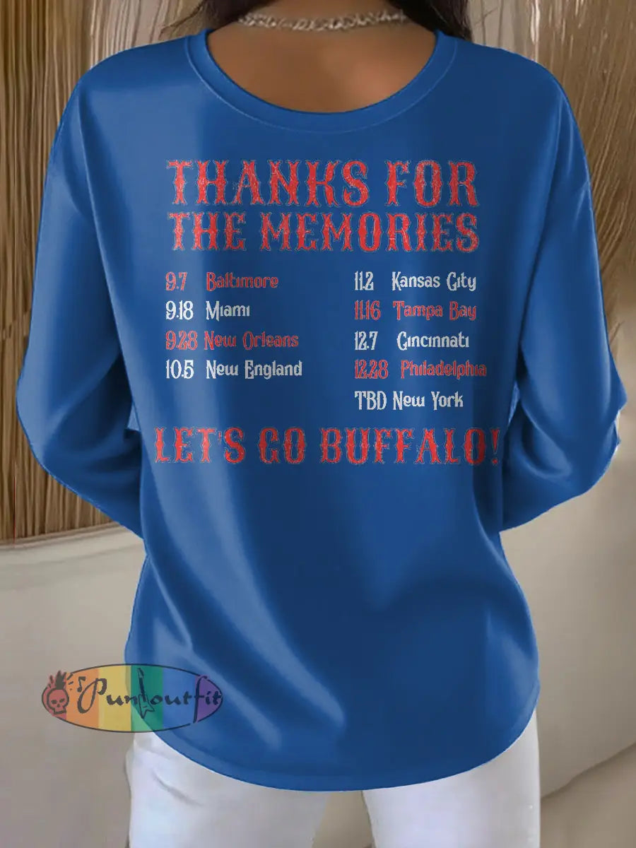 Women’s Buffalo Football Lover Printed Tops