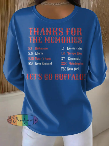 Women’s Buffalo Football Lover Printed Tops