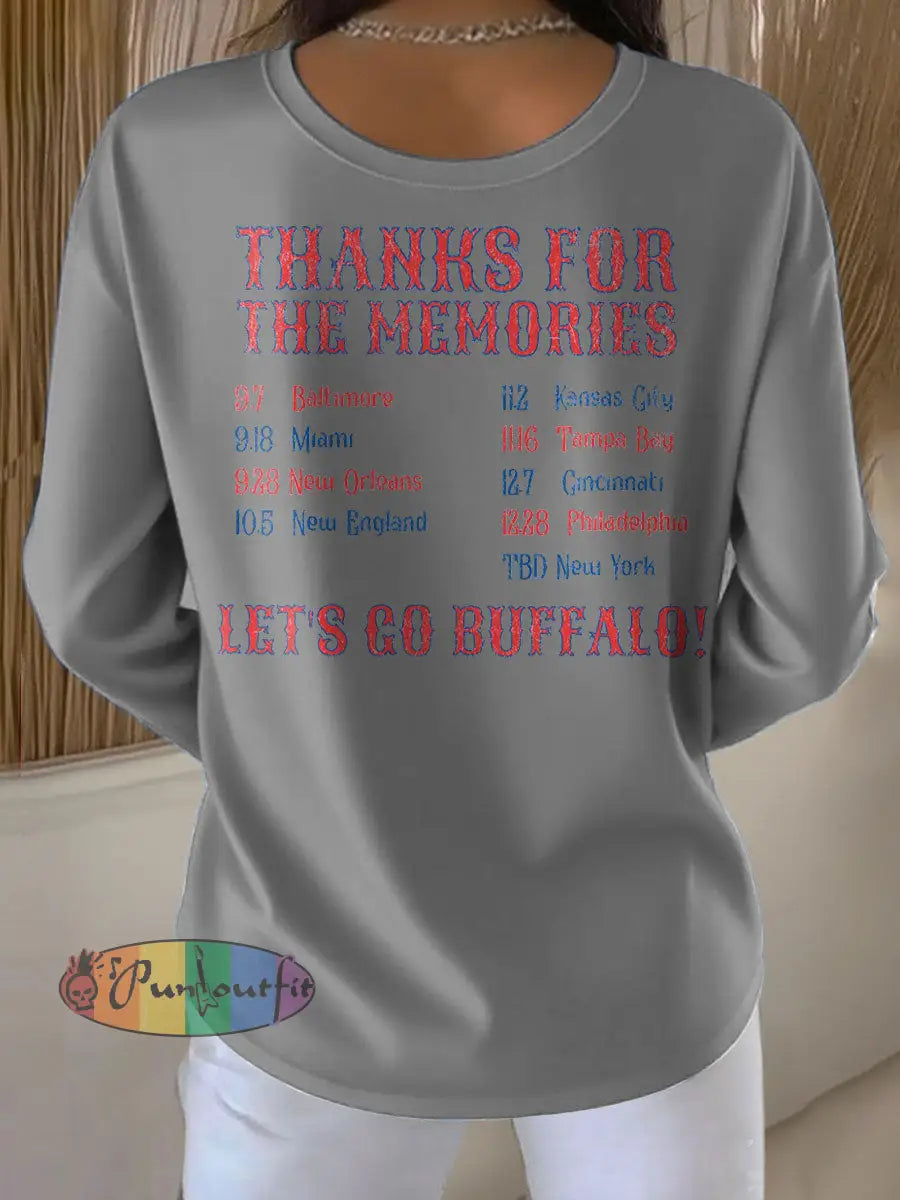 Women’s Buffalo Football Lover Printed Tops