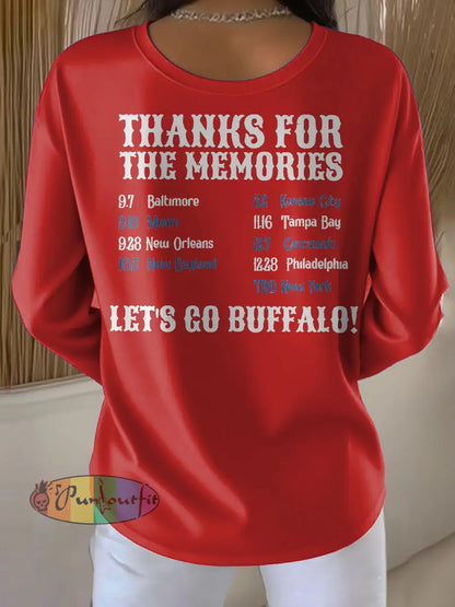 Women’s Buffalo Football Lover Printed Tops