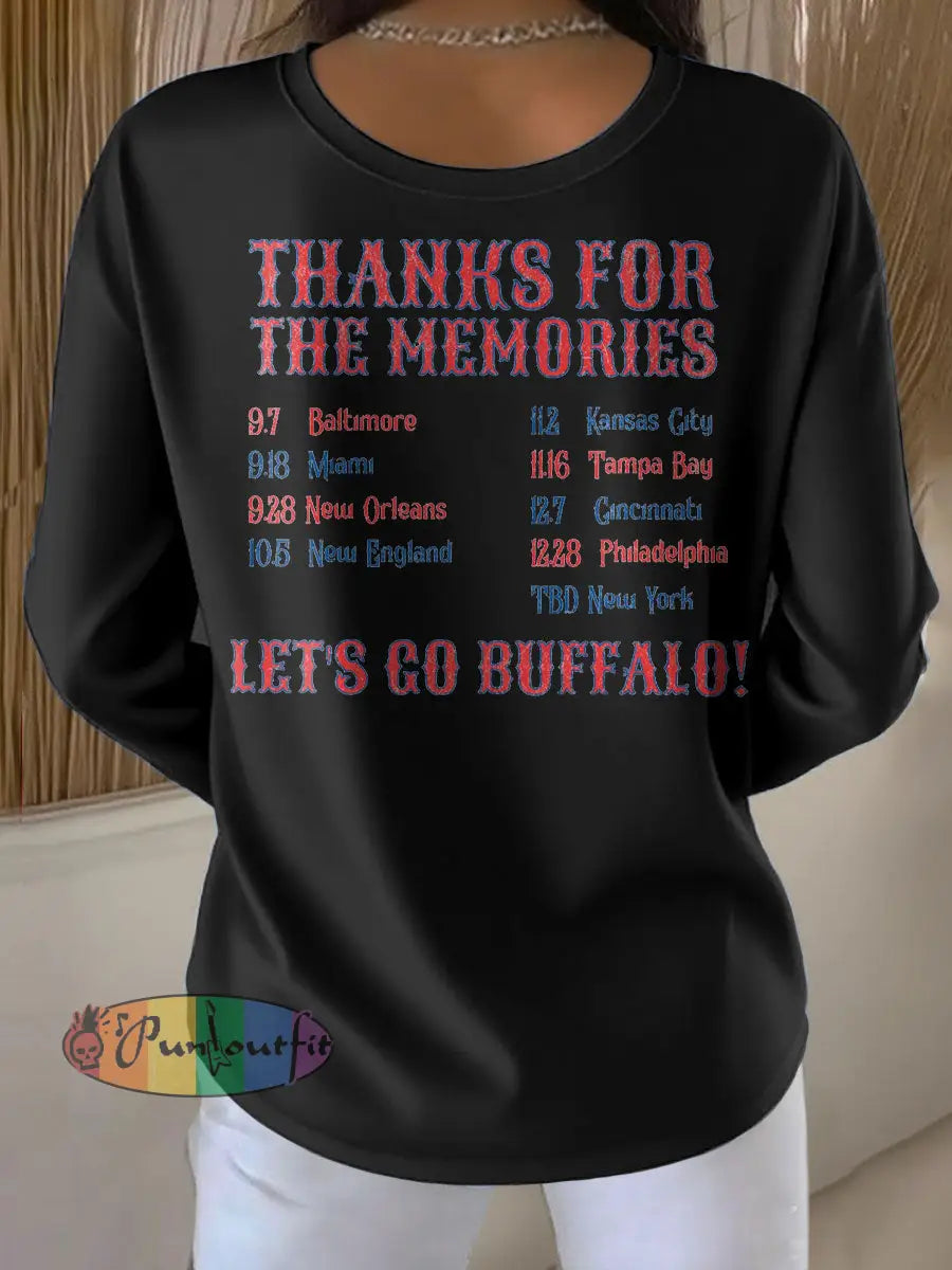 Women’s Buffalo Football Lover Printed Tops