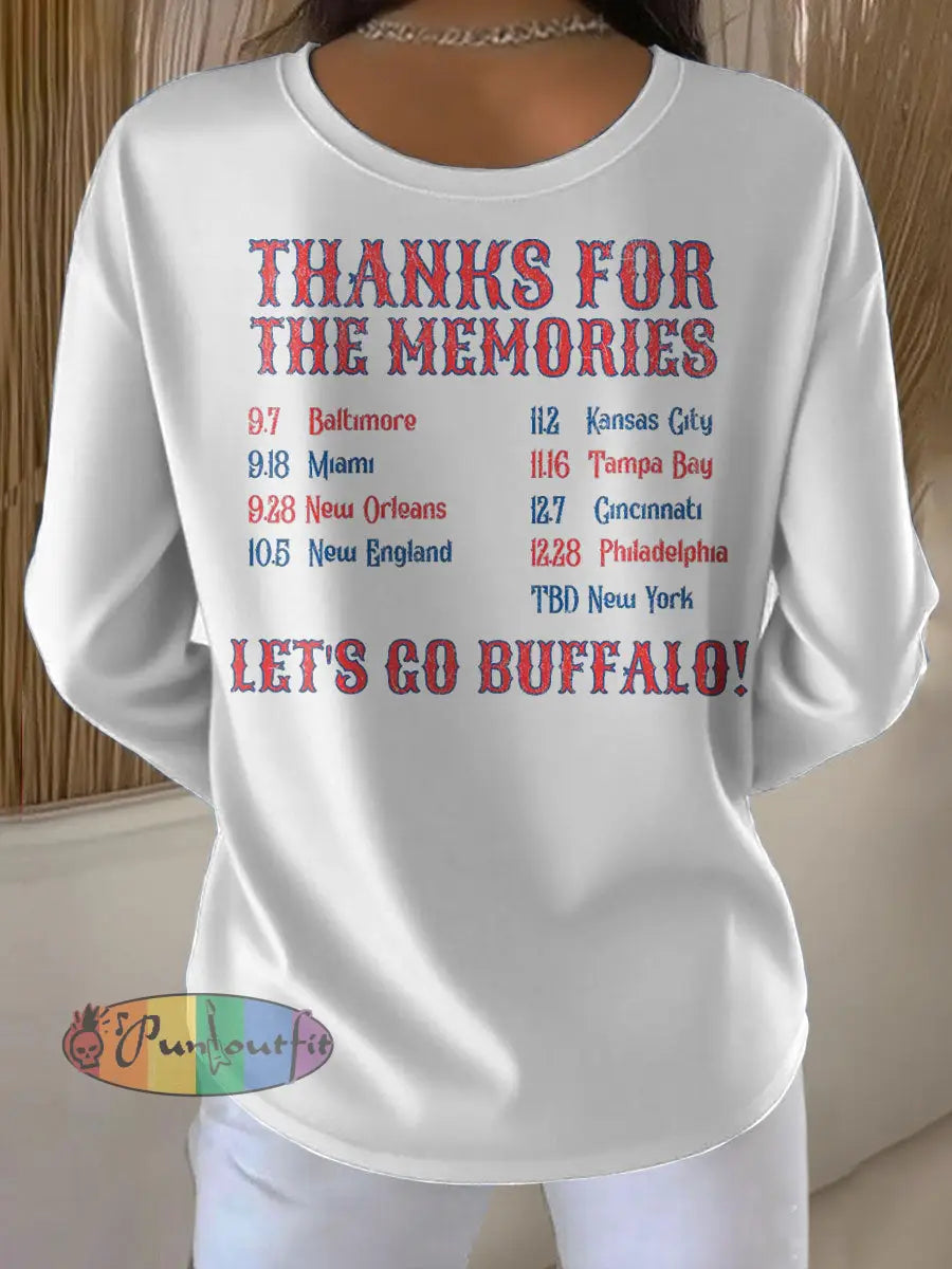 Women’s Buffalo Football Lover Printed Tops