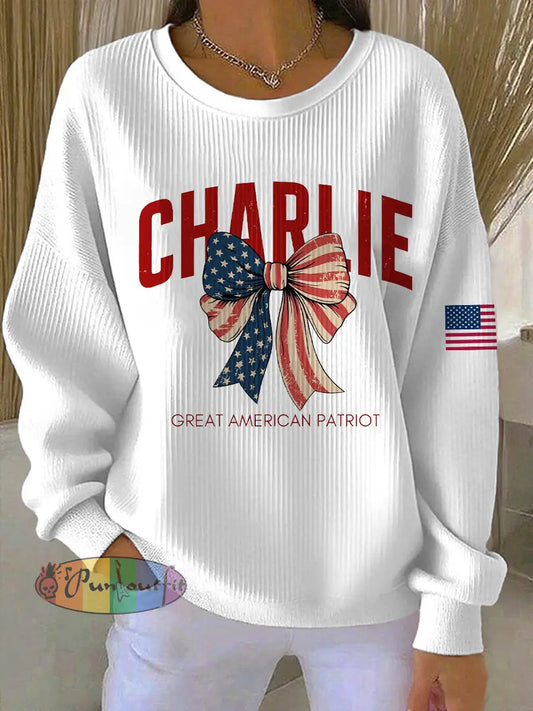 Women’s Charlie Great American Patriot Sweatshirt White / S