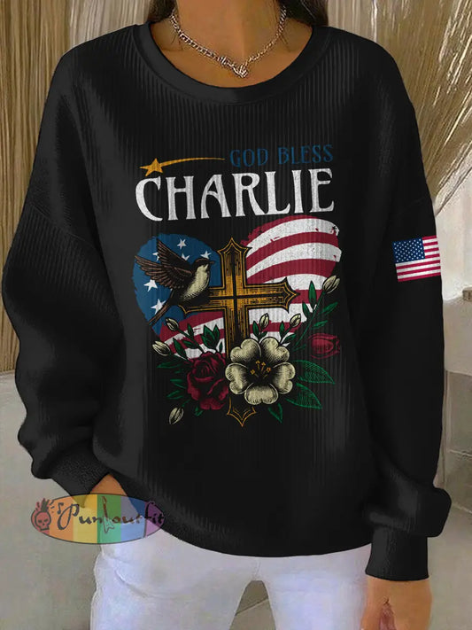 Women’s Charlie Kirk Memorial Sweatshirt Black / S