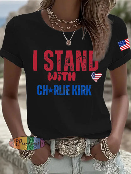 Women’s Charlie Kirk Printed T-shirt Black / S